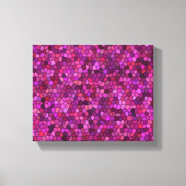 Lienzo Mosaico Rosa Púrpura  (Anverso)