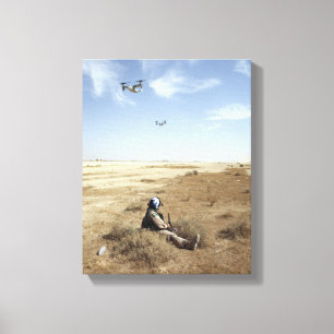 Lienzo Mosca de los Ospreys de MV-22B sobre el hospital