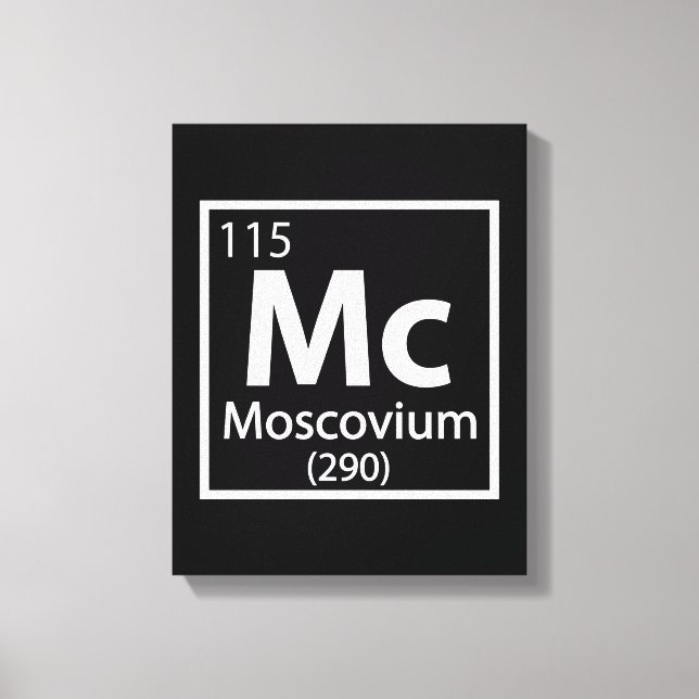 Lienzo Moscovium - Mesa Periódica de Ciencia Rusa (Anverso)
