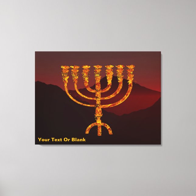Lienzo Moshe es Menorah (Anverso)
