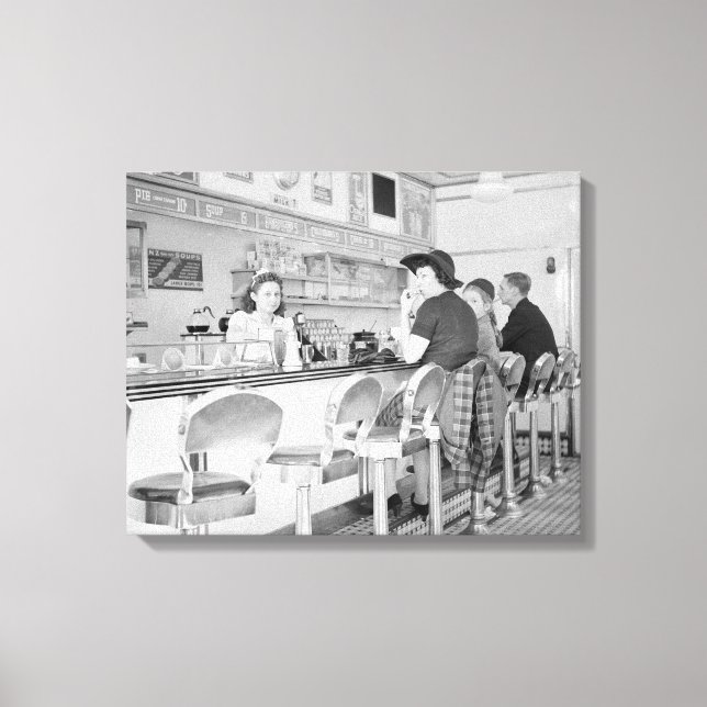 Lienzo Mostrador de almuerzo, 1941 (Anverso)