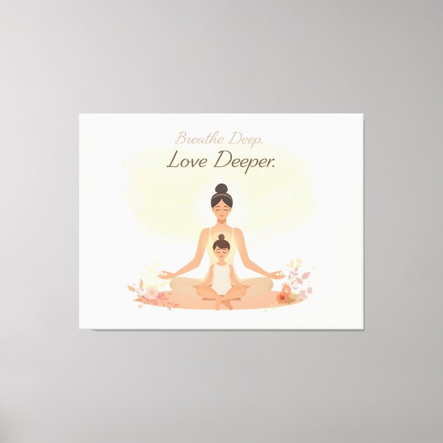 Lienzo Mother & Child Meditation Serenity Art (Anverso)
