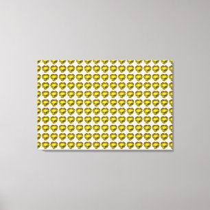 Lienzo Motif del corazón amarillo