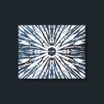 Lienzo Motif radial de tinta índigo<br><div class="desc">Indigo Ink Motif I por June Erica Vess. Diseño radial creado a partir del color azul índigo y de varias formas geométricas.</div>