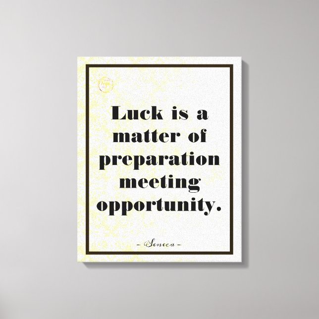 Lienzo Motivación empresarial tipografía Seneca (Anverso)