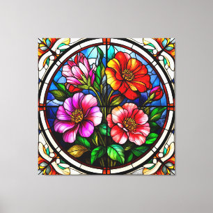Lienzo Motivo floral y flores vibrantes