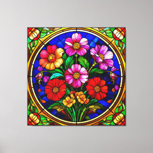 Lienzo Motivo floral y flores vibrantes