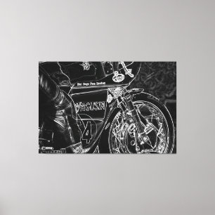 Lienzo Motocicleta 1 60x40 (150x100cm) waccn