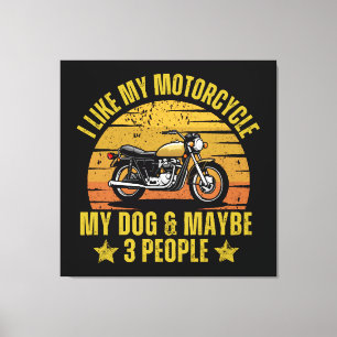 Lienzo Motocicleta de perro
