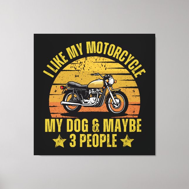 Lienzo Motocicleta de perro (Anverso)