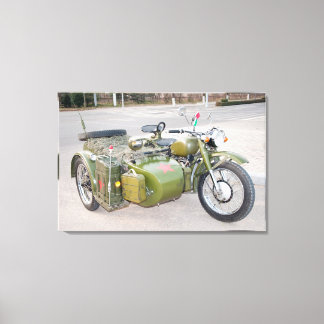 Lienzo Motocicleta del ejército 750B-2 con un soplo de si
