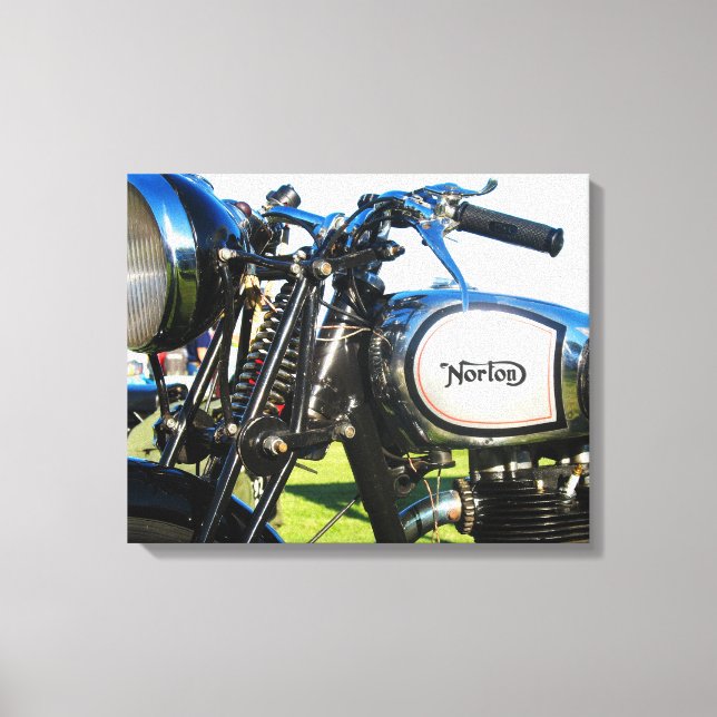 Lienzo Motocicleta Norton modelo 50 de 1935 (Anverso)