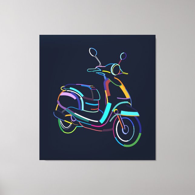 Lienzo Motocicleta vintage (Anverso)