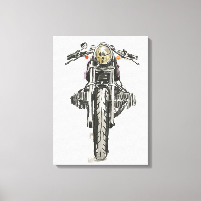 Lienzo Motocicletas en tinta II (Anverso)