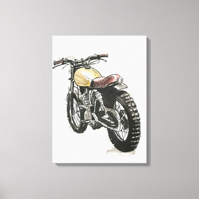 Lienzo Motocicletas en tinta III (Anverso)
