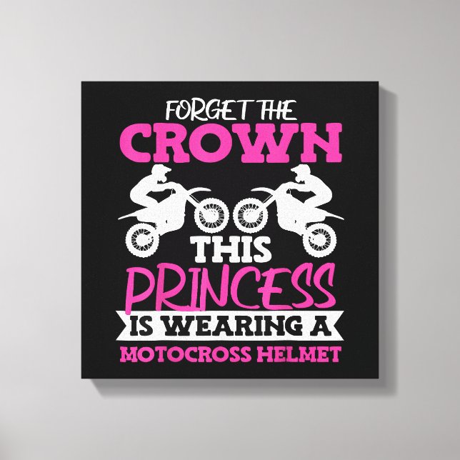 Lienzo Motocross Dirt Bike Chica (Anverso)