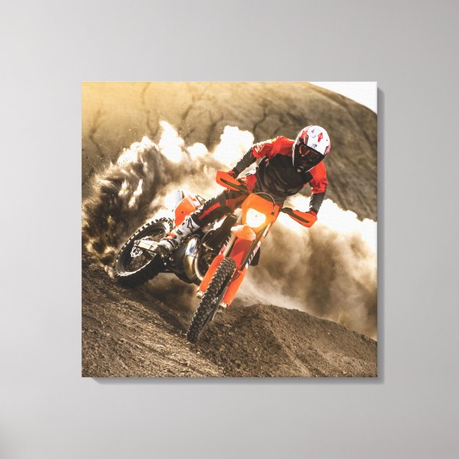 Lienzo Motocross Rider (Anverso)