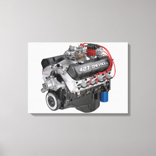 Lienzo Motor grande del bloque de 427 Chevy