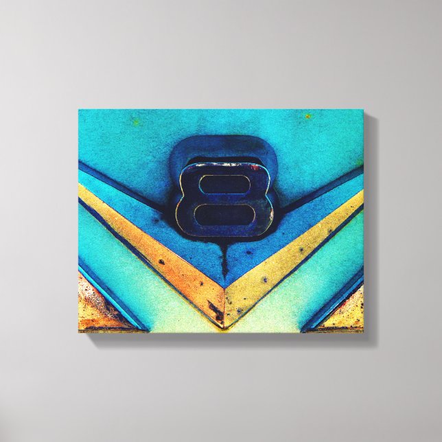 Lienzo Motor Gritty V8 grande o pequeño en bloque (Anverso)