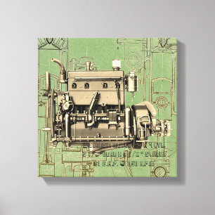 Lienzo Motor Wisconsin Milwaukee Motor de gas B-3