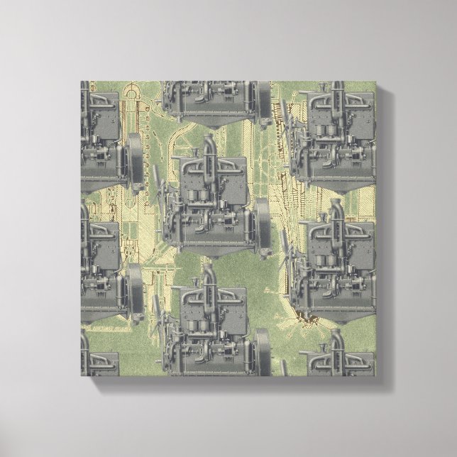 Lienzo Motor Wisconsin Milwaukee Motor Wisconsin Motor Te (Anverso)