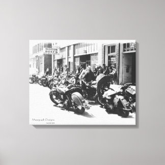 Lienzo Motorcycle "Street Rally" Wall Art de los años 194