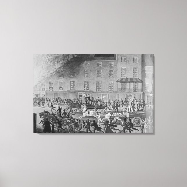 Lienzo Motores de bomberos de Londres (Anverso)