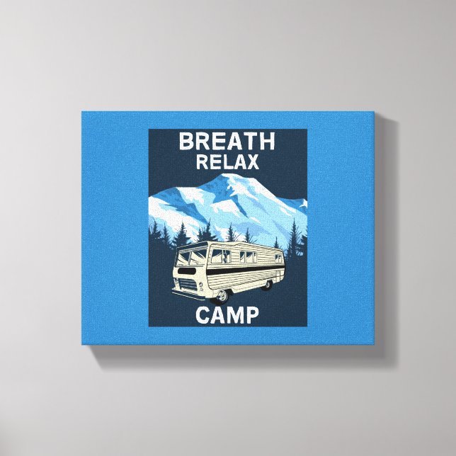 Lienzo Motorhome RV | Camper | Van Viajes | Retro Mug (Anverso)