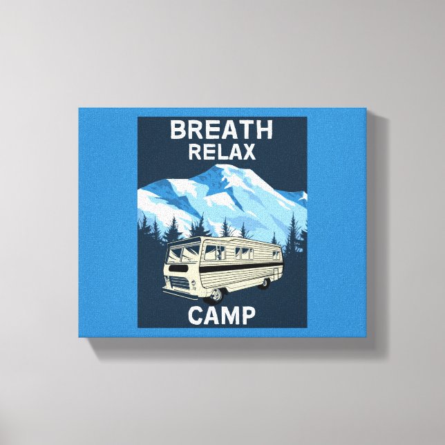 Lienzo Motorhome RV | Camper | Van Viajes | Retro Mug (Anverso)