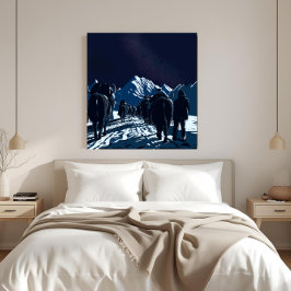Lienzo Mount Everest Night Caravan Luxury Canvas Art