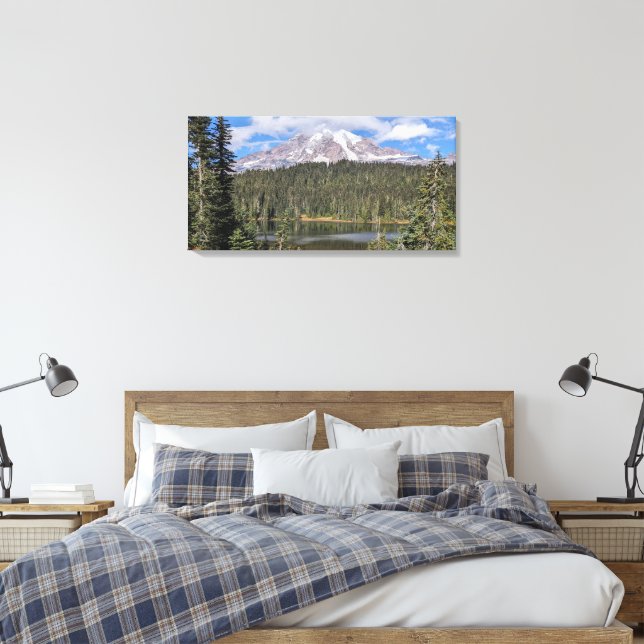 Lienzo Mount Rainier Scenic Lake Landscape (Insitu(Dormitorio))