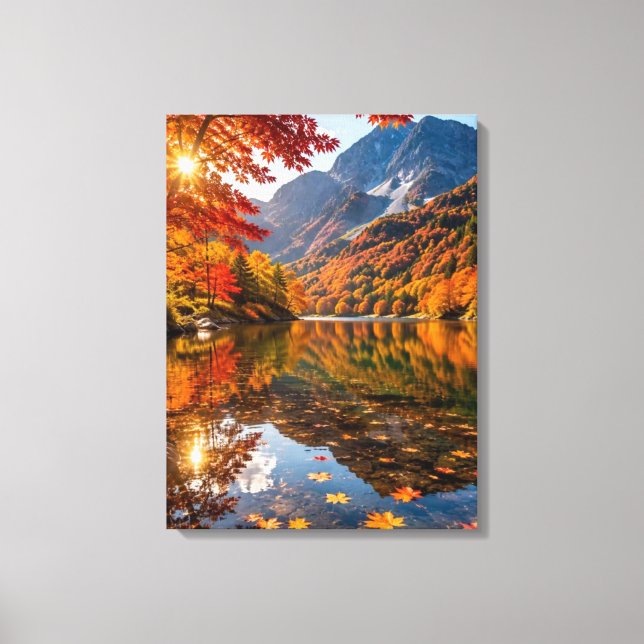Lienzo Mountain Calm in Fall (Anverso)