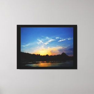 Lienzo Mountain Lake Sunset