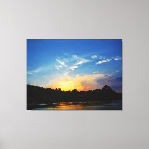 Lienzo Mountain Lake Sunset