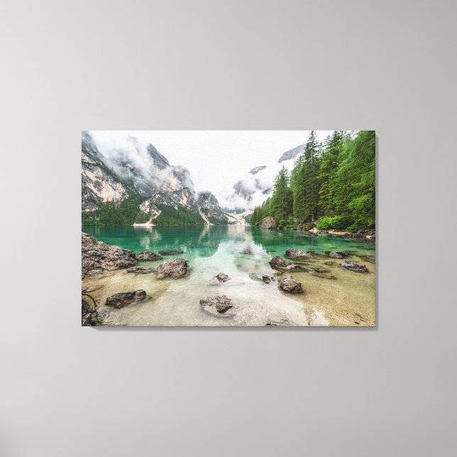 Lienzo Mountain Lake View (Anverso)