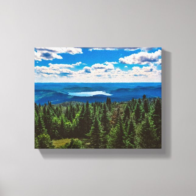 Lienzo Mountain Noir Quebec, Canadá - Fotografía de viaje (Anverso)