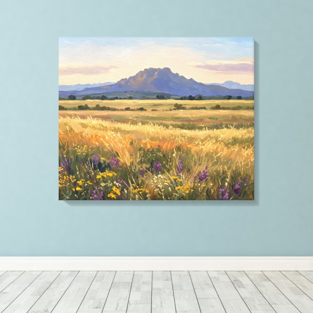 Lienzo Mountain on the plain (Insitu (piso de madera))