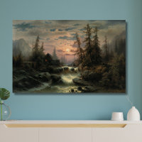 Mountain Stream en la luz de la luna - Albert Rieg