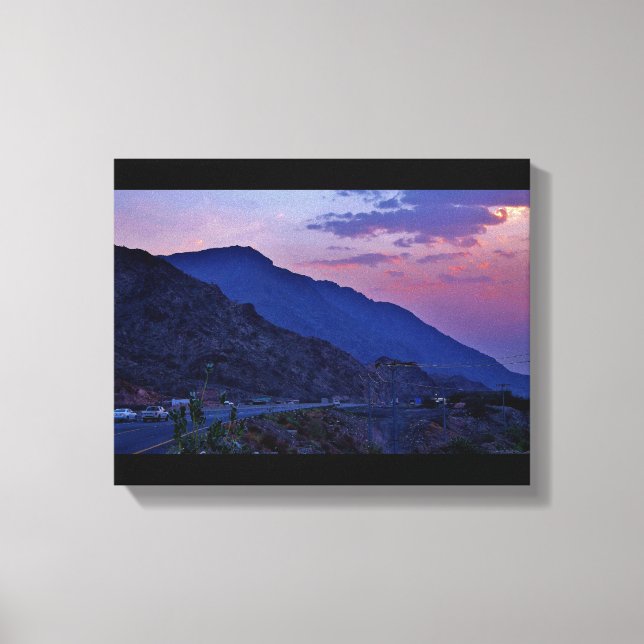 Lienzo Mountain Sunset (Anverso)