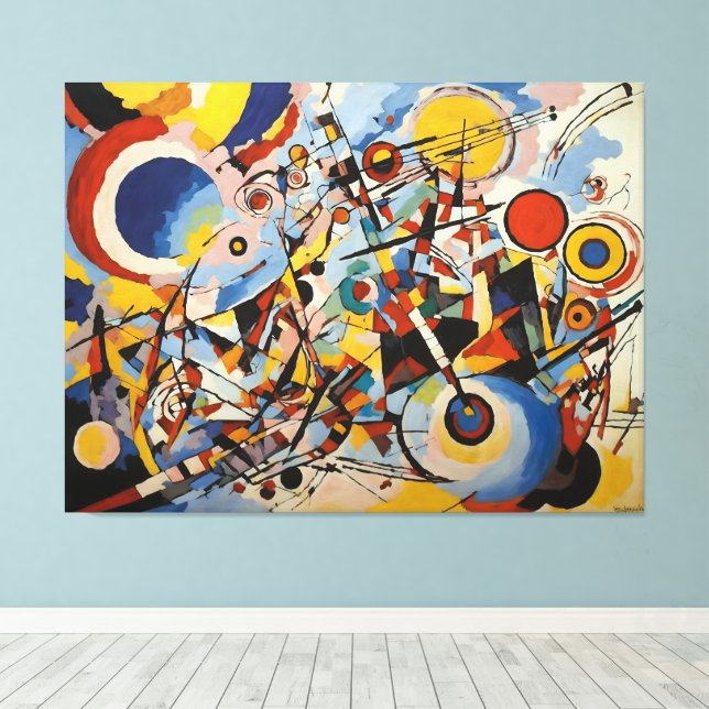 Lienzo Movimiento abstracto colorido (Insitu (piso de madera))
