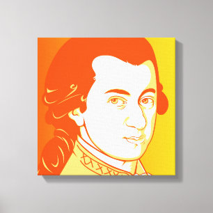 Lienzo Mozart en la lona - estilo del dibujo animado,