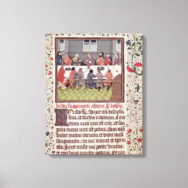 Lienzo Ms 370 fol.184 La última cena (Anverso)