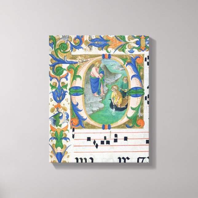 Lienzo Ms 515 f.1r El Milagroso Borrador de Pescados, de (Anverso)