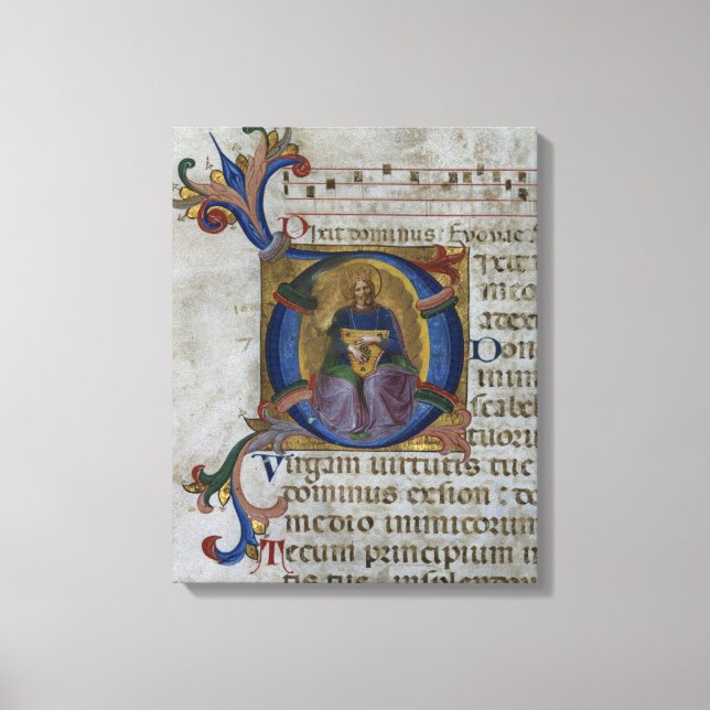 Lienzo Ms 531 f.169v Historiada 'D' inicial que represent (Anverso)