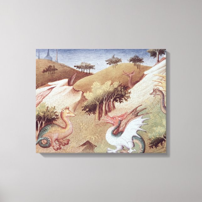 Lienzo Ms Fr 2810 f.55v Dragones y otros animales (Anverso)