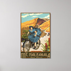 Lienzo Mt. Haleakala Viaja en bicicleta por Hawaii