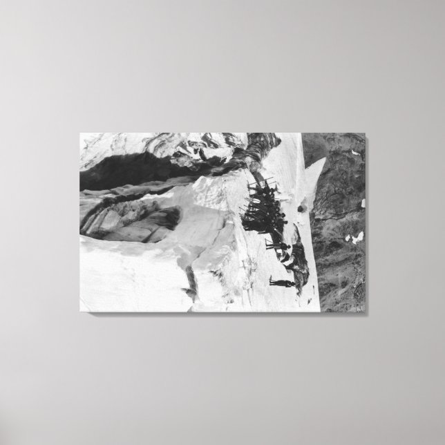 Lienzo Mt. Rainier, miembros de los glaciares de WA (Anverso)