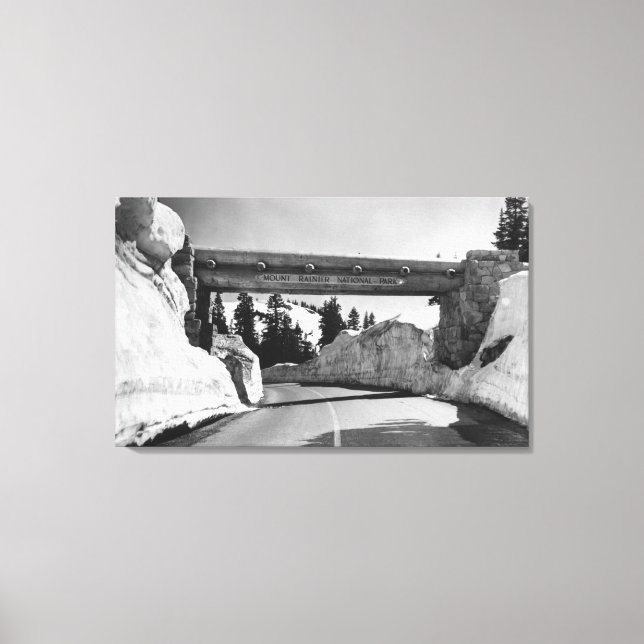 Lienzo Mt. Rainier, WA Chinook Pass Summit Naches Pass (Anverso)