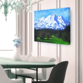 Lienzo MT RUAPEHU, NZ, Pastos de montaña nevados