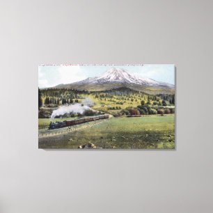 Lienzo Mt. Shasta y carril pacífico meridional
